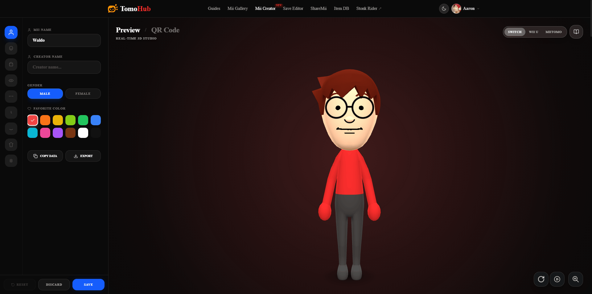 TomoHub Mii Gallery and Slider Parameters